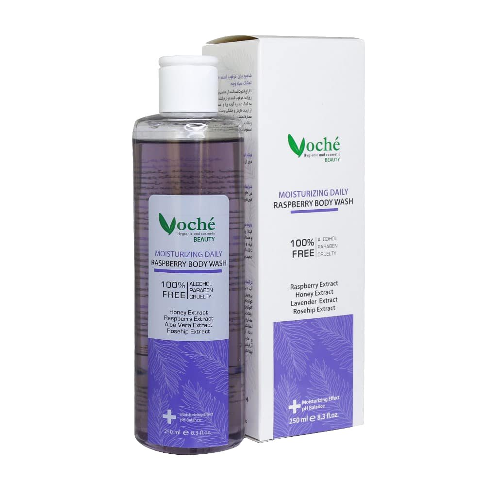 وچه شامپو بدن مرطوب کننده حاوی عصاره تمشک سیاه 250 میلی لیتر